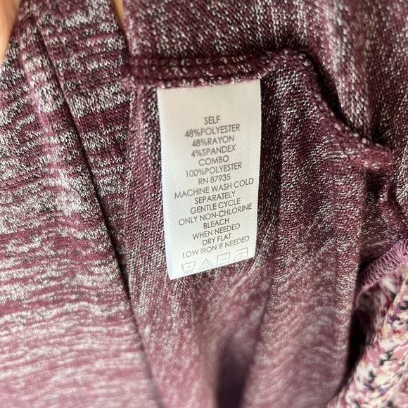 LOGO by Lori Goldstein Drape Front Space Dye Knit Cardigan - Picture 5 of 5